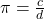  \pi = \frac{c}{d}
