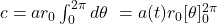 c= ar_0\int_0^{2 \pi} d \theta  = a(t)r_0[ \theta ]_0^{2 \pi }