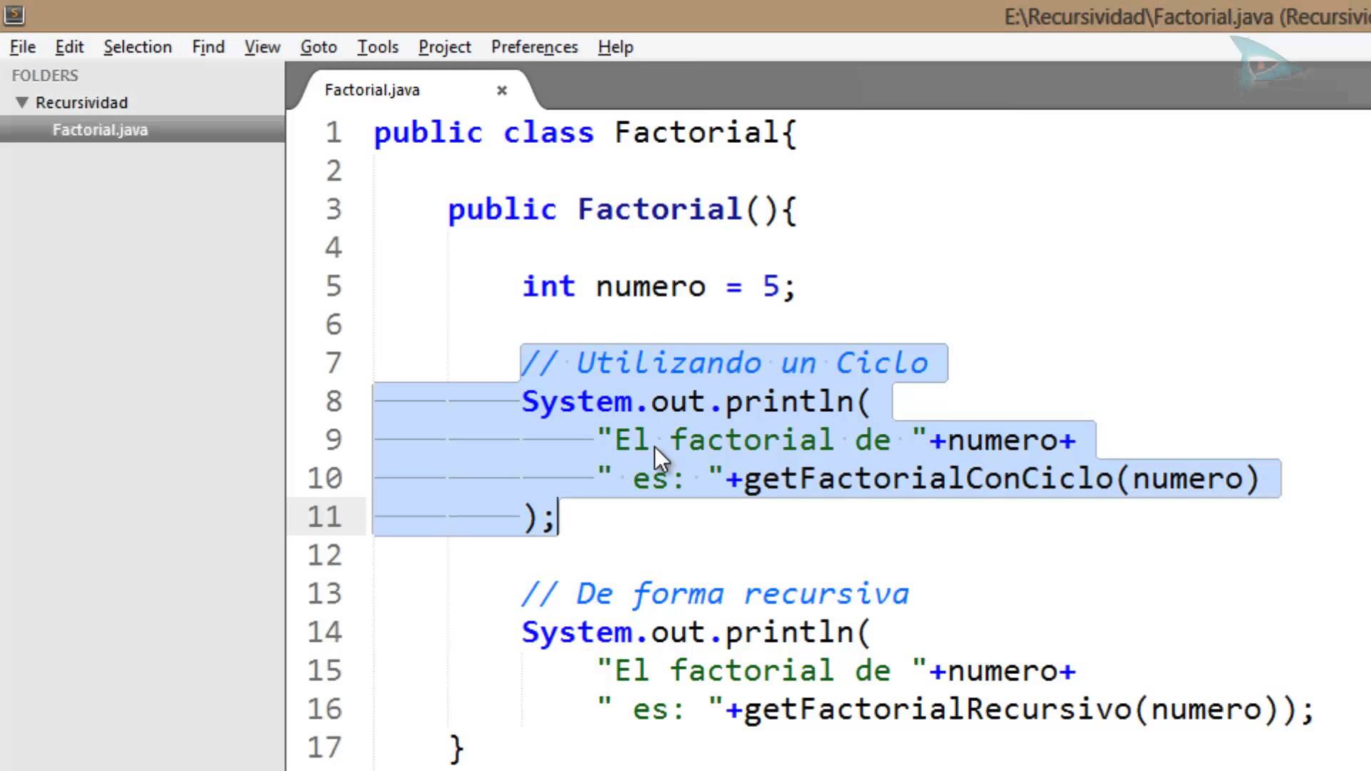 Ejemplos de Recursividad en Java